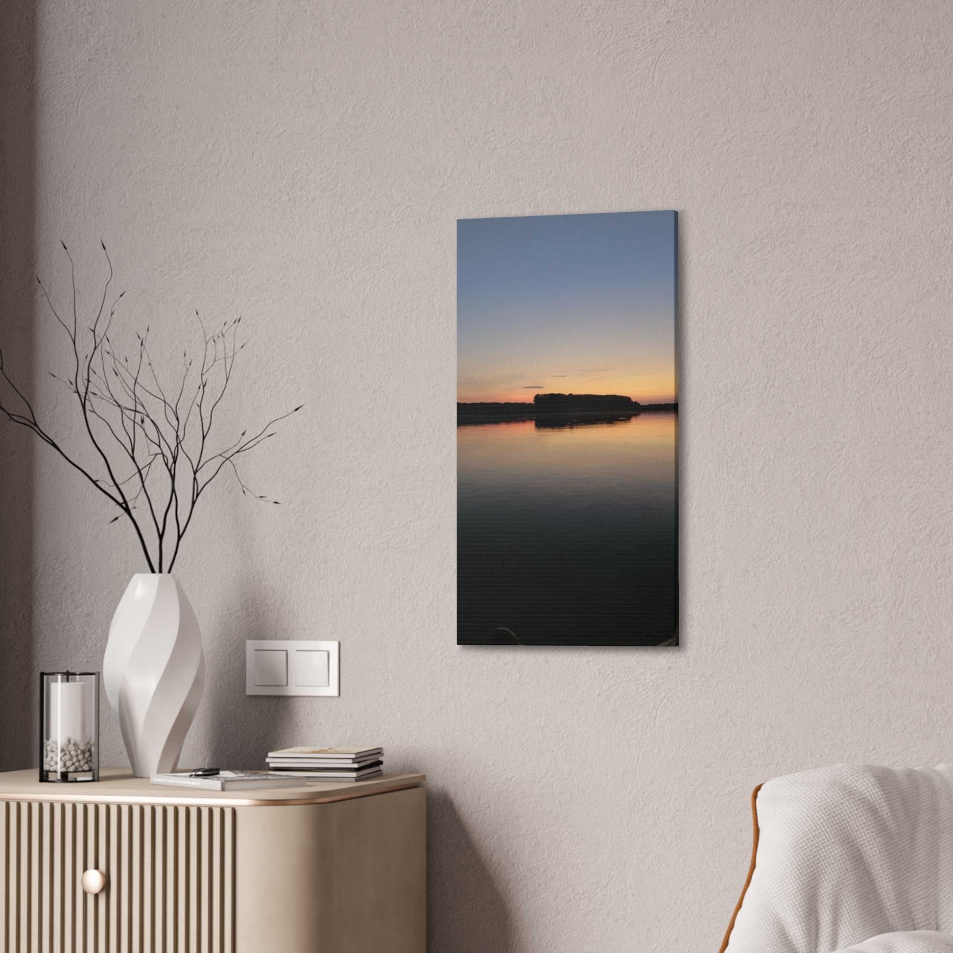 Serene Landscape Canvas Print, Wall Art for Home Decor, Gift for Nature Lovers, Art for Relaxation, Sunset Scene