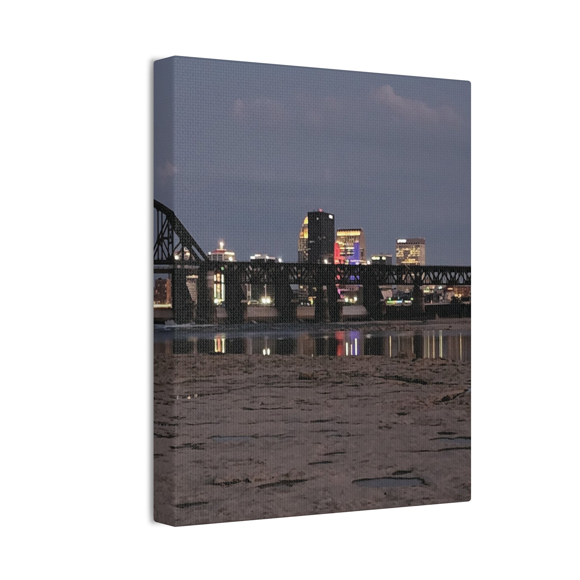 Urban Nightscape Canvas Art, Modern Wall Decor, Cityscape Print, Home Aesthetic, Living Room Artwork