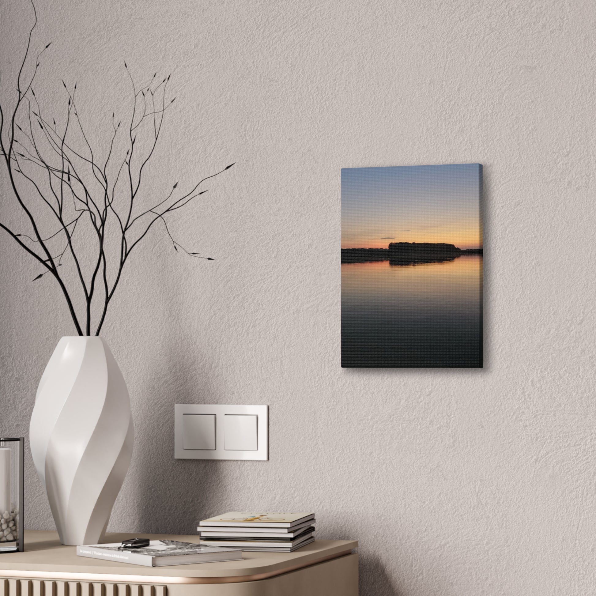 Serene Landscape Canvas Print, Wall Art for Home Decor, Gift for Nature Lovers, Art for Relaxation, Sunset Scene